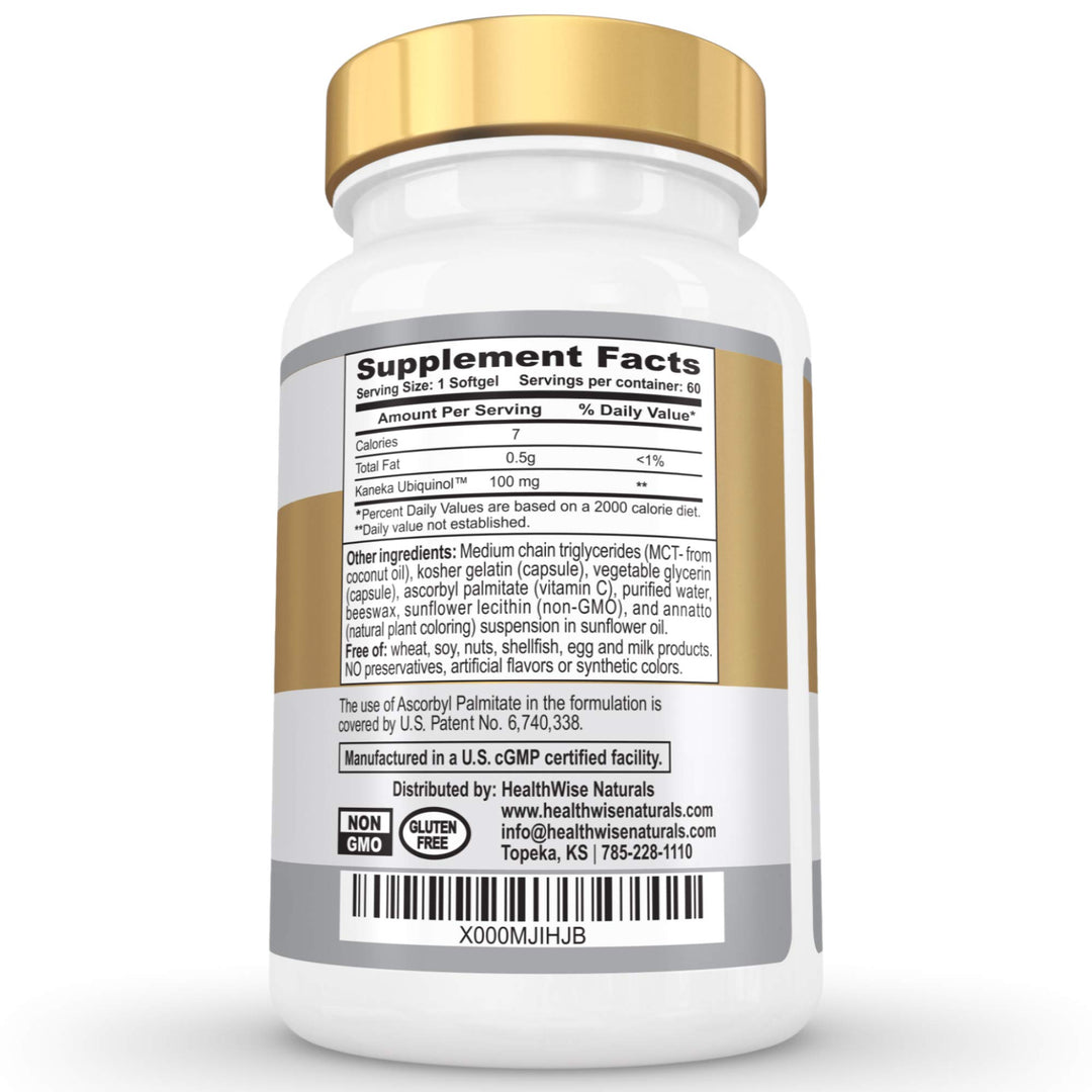 Ultimate CoQ10 UBIQUINOL 100mg - Over 4X More Effective: Maximum Absorption & Potency - Non-GMO/Soy Free - Kaneka Ubiquinol - 60 Liquid Softgels