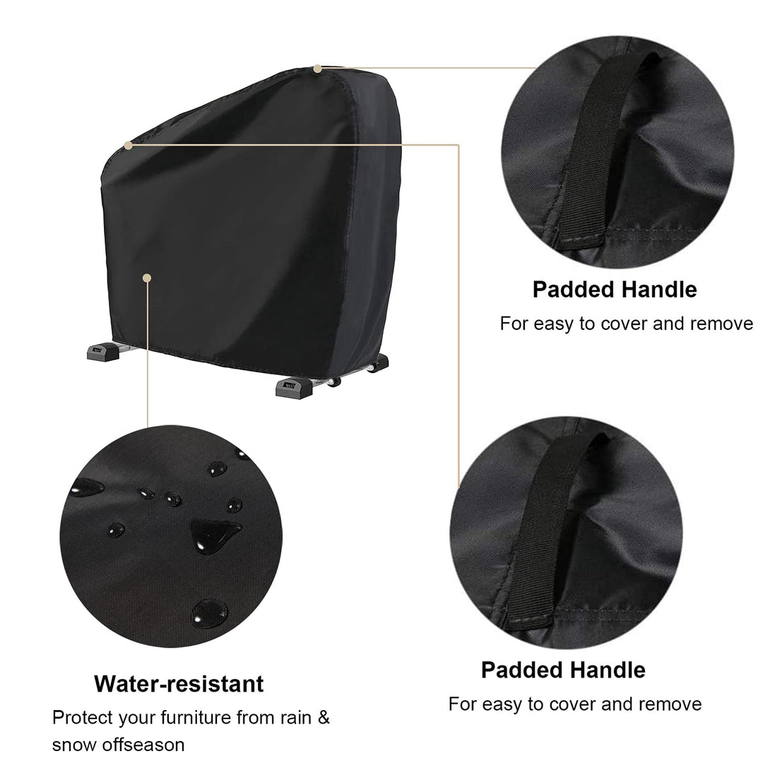 Exercise Bike Cover Waterproof Dustproof Upright Indoor Cycling Protector Stationary Recumbent Bicycle Protective Covers for Outdoor Protection (Black, 48 L x 23 W x 56 H)
