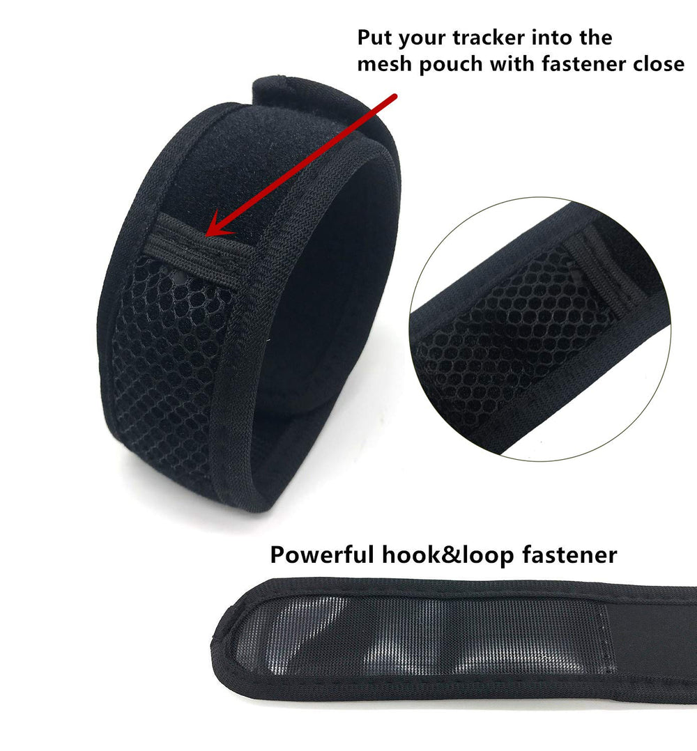 Arm&Ankle Running Band OK Material Wristband Band with Fastener and Mesh Pouch for Garmin & Fitbit Fitness Tracker Wristband(Tracker Not Included) (13'')