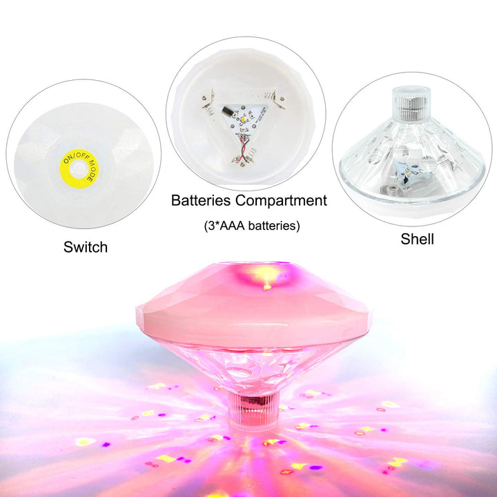 Swimming Pool Lights Floating Pool Lights Underwater Lights Pool Accessories with 7 Modes for Disco Pool Party or Pond Décor