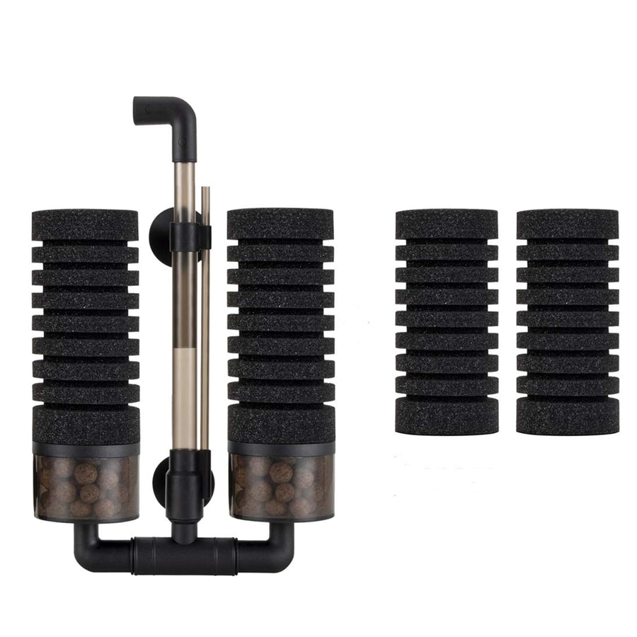 Aquarium Double Sponge Filter for Fresh Water and Salt-Water Fish Tank (M)