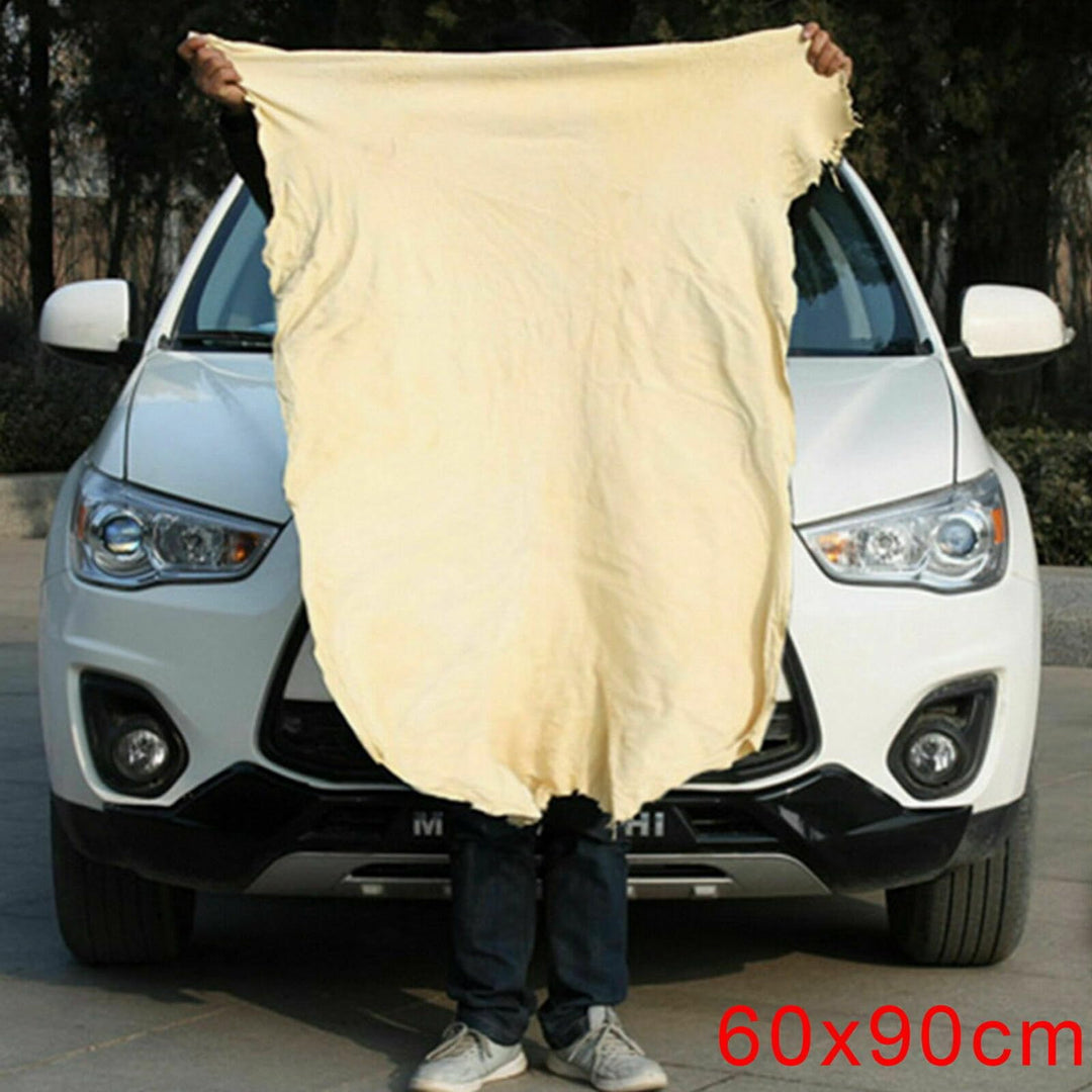 SUEIANNMN Car Nature Chamois Real Leather Washing Cloth Cleaning Towel Wipes Clean Cham H88 (60X90cm)