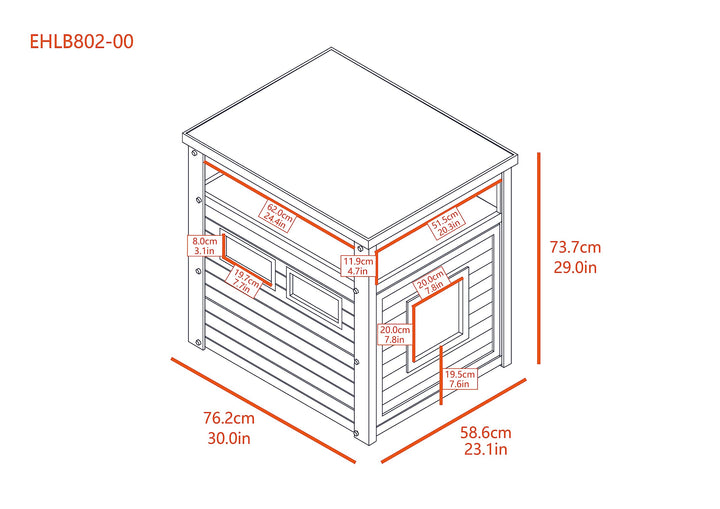 ECOFLEX Jumbo Cat Box Cover and End Table with Litter Box Enclosure and a 10 Year Warranty Hides Unsightly Litter Box made with Moisture & Odor Resistant Composite Material