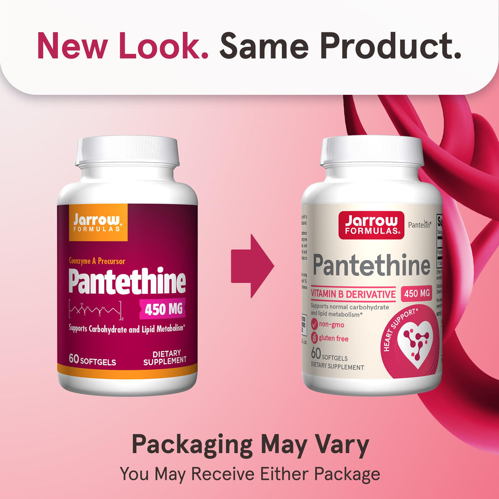Pantethine 450 mg - Derivative of Vitamin B5 - 60 Servings (Softgels) - Support Heart Health, Carbohydrate & Lipid Metabolism - Coenzyme A (CoA) Precursor - Pantothenic Acid Supplement