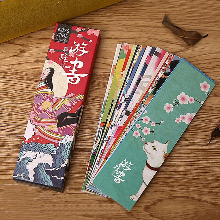 Colorful Japanese Style Paper Bookmark for Women Men Girls Boys Kids Teens