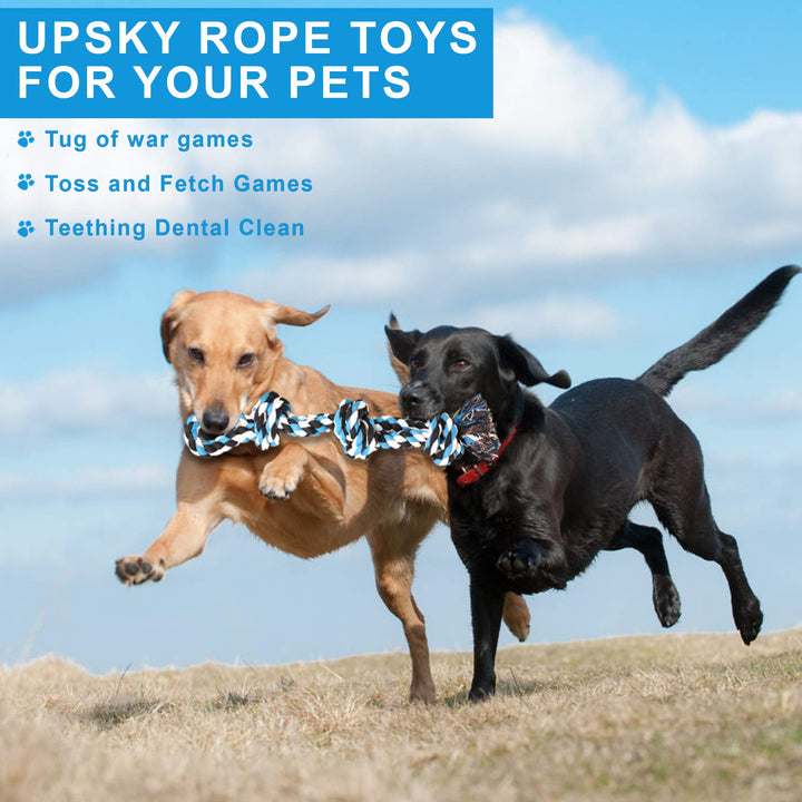 Dog Rope Toys Dog Grinding Teeth 2 Nearly Indestructible Dog Toys, Rope Toy for Large Dogs, Dental Cleaning Chew Toys, Dog Tug Toy for Boredom, Dog Rope Toy for Aggressive Chewers (2 Packs)