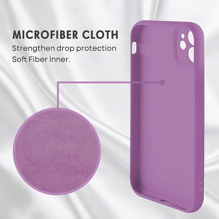 Compatible with iPhone 11 Case, Slim Silicone Protective Kickstand Ring Holder Soft Rubber Hybrid Hard Bumper Shockproof Protection Non-Slip with Car Mount Girls Women Cover, Deep Purple