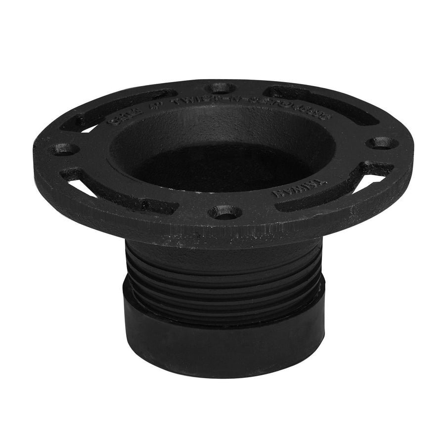 43653 Cast Iron Twist-N-Set Flange, 4-Inch