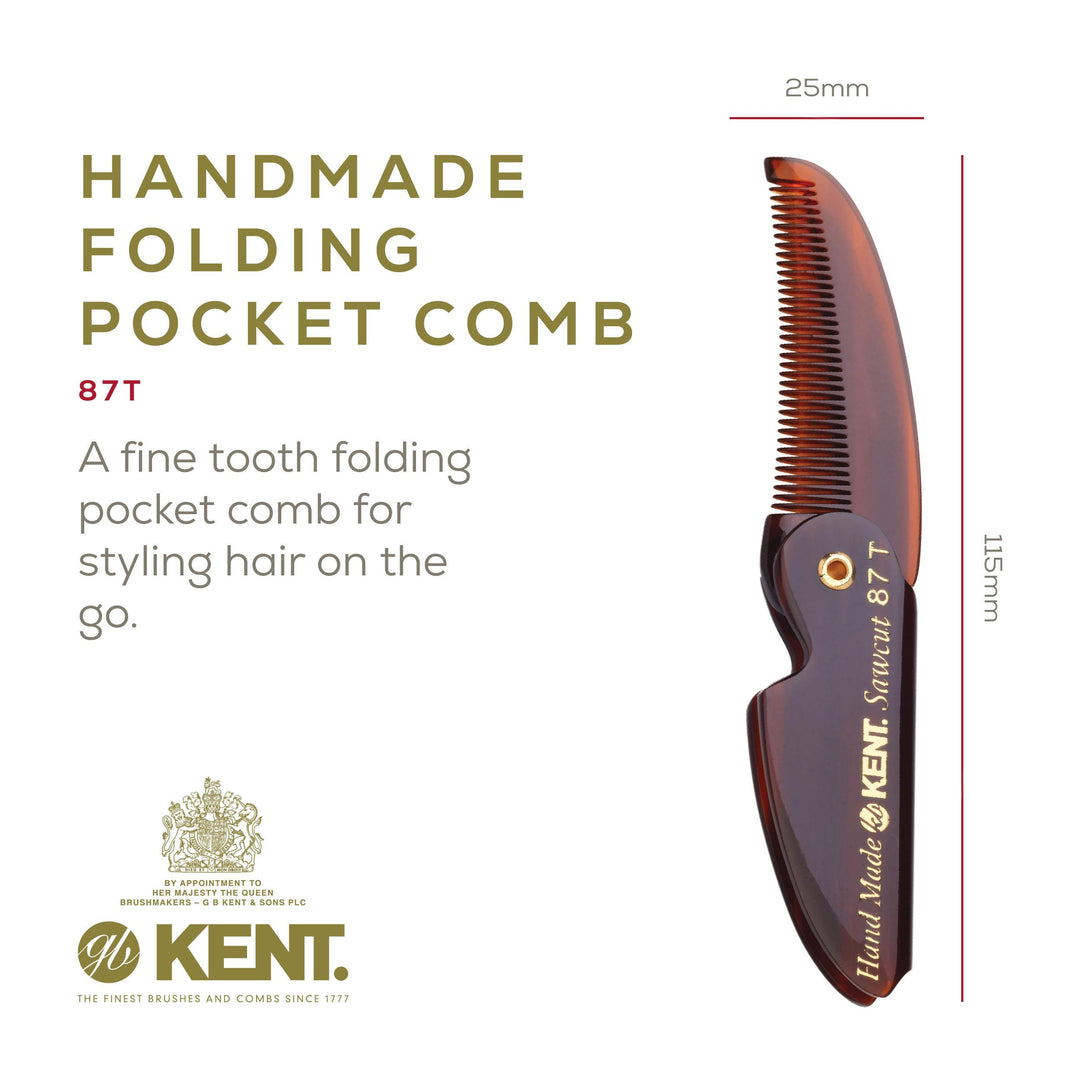 BRAND NEW LIMITED EDITION 87T FOLDING BEARD & MUSTACHE COMB