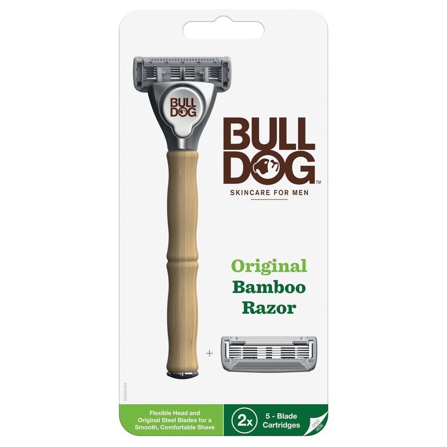 Skincare For Men, Original Bamboo Razor, Two 5-Blade Cartridges