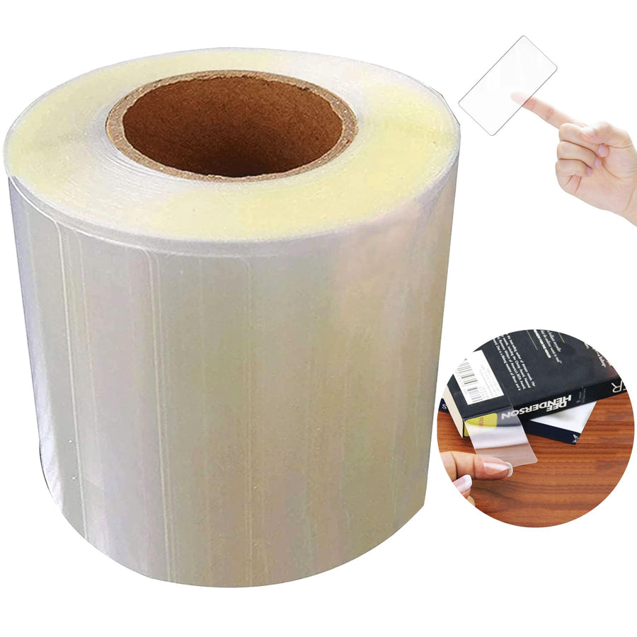 300Pcs Clear Label Protector Shields 2x3 Vinyl Label Shields Library Book Repaire Tape Labels-Spine Labels Clear Protectors for Essential Oil Bottle Labels Food Jars Labels Barcode Label Protectors