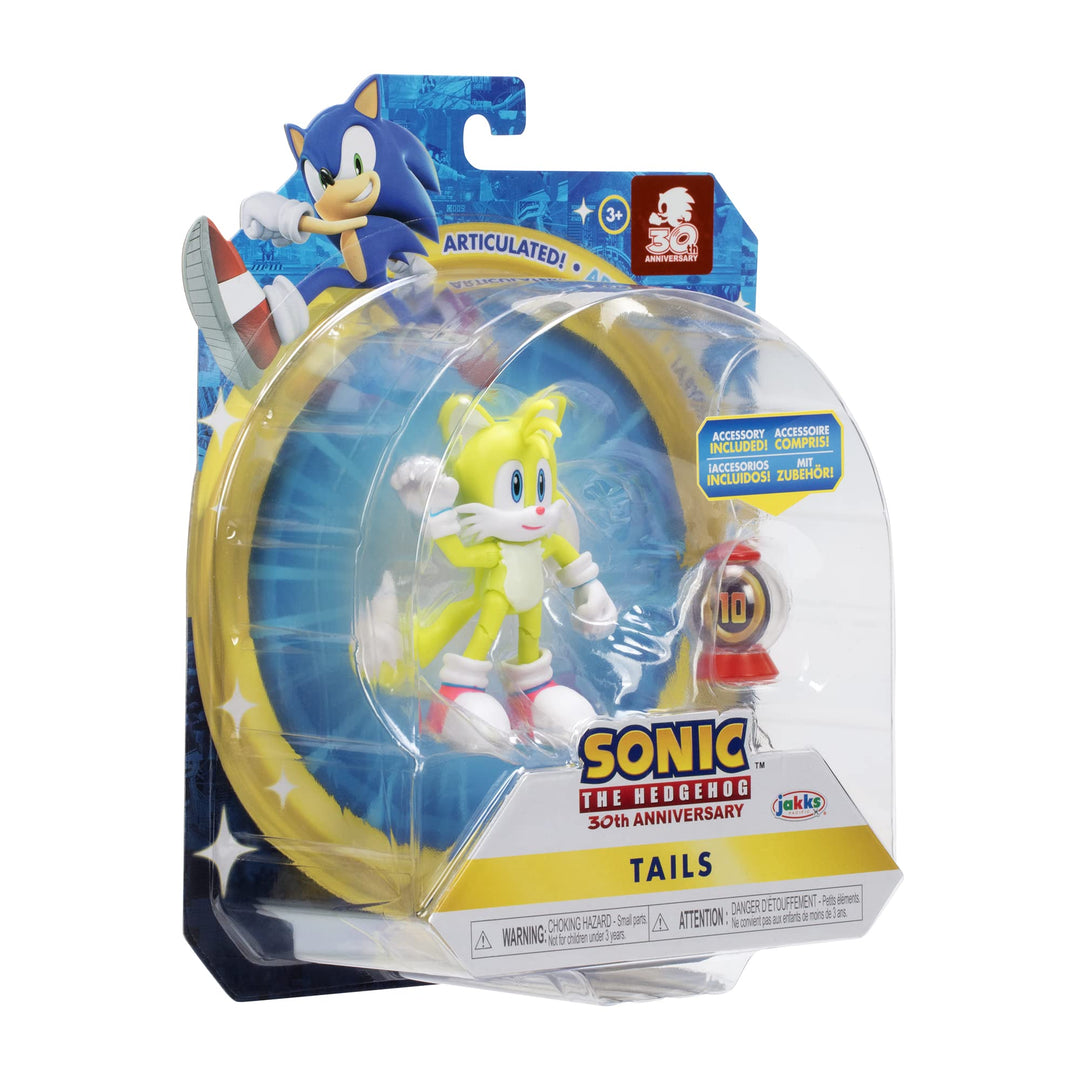 4-Inch Action Figure Modern Tails with Ring Item Box Collectible Toy