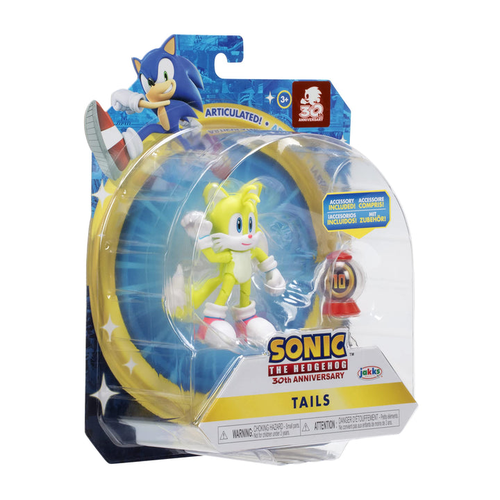 4-Inch Action Figure Modern Tails with Ring Item Box Collectible Toy