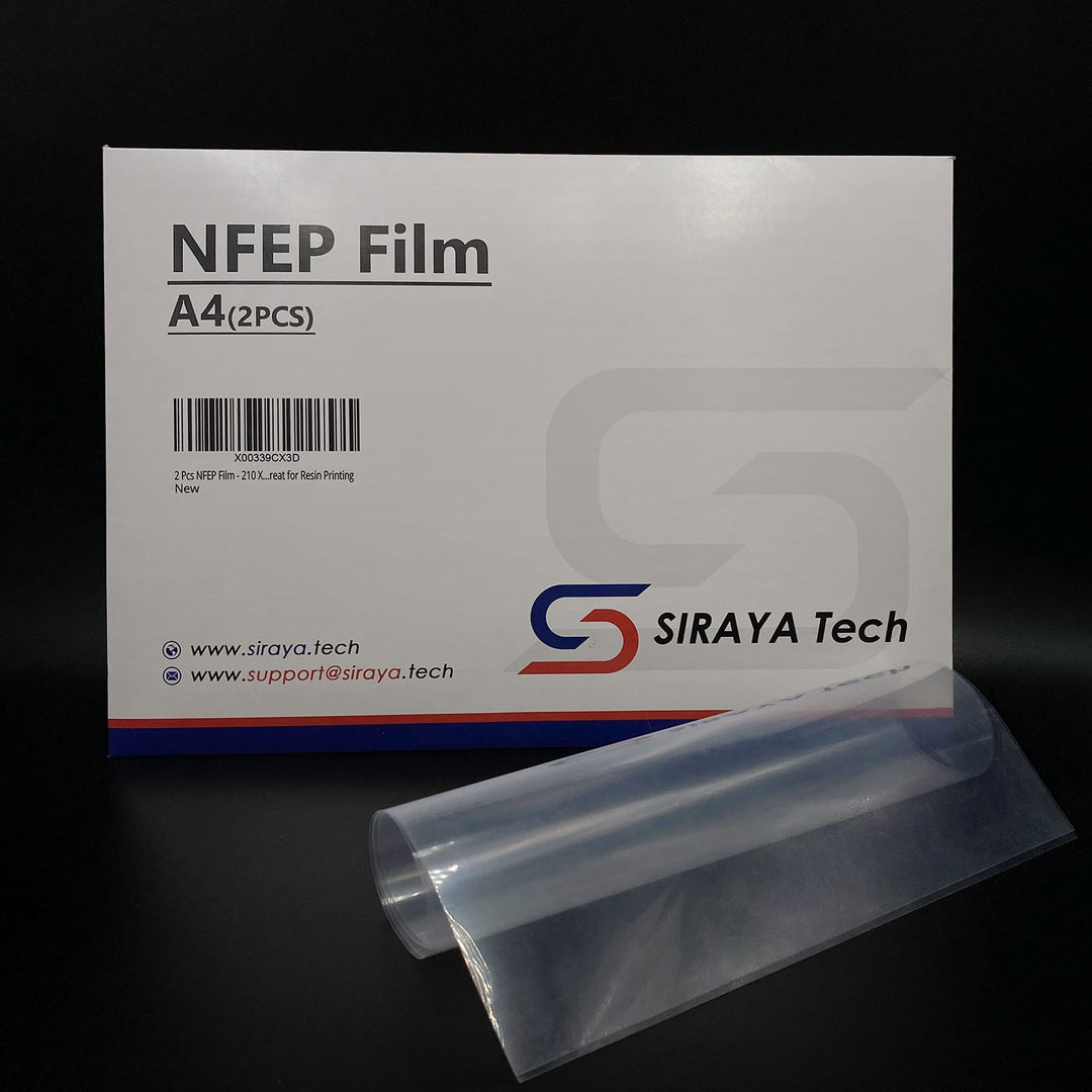 2 Pcs NFEP Film - A4 Size (210 X 297mm) Better Durability Fewer Layer Lines Accurate Print Results Great for Resin Printing Better Performance Over FEP for LCD DLP 3D Printers
