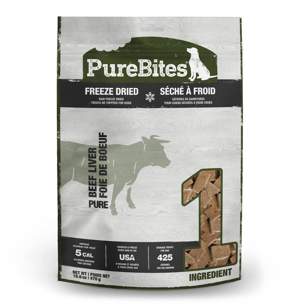 Beef Freeze Dried Dog Treats, 1 Ingredient, Made in USA, 16.6oz