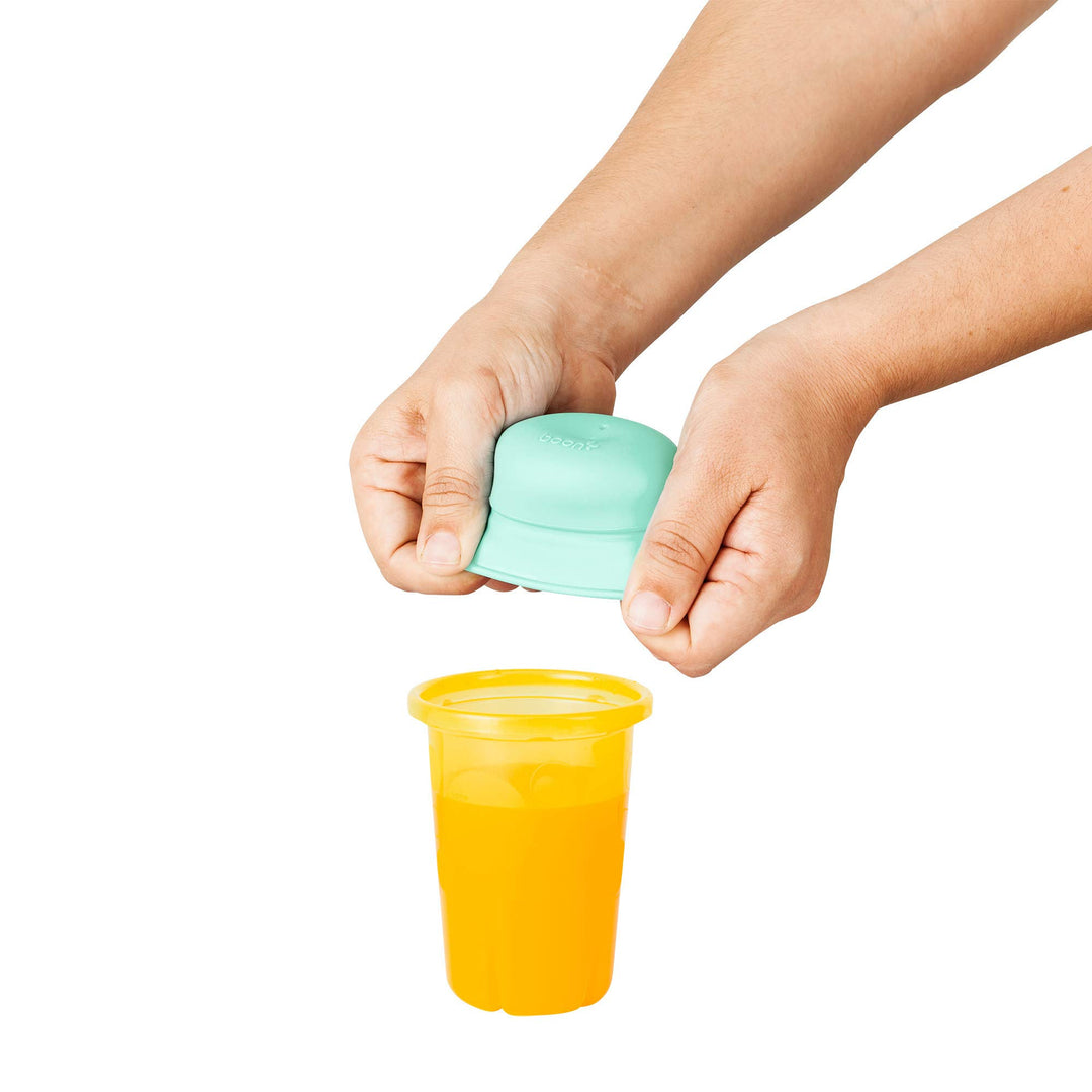 Snug Silicone Sippy Cup Lids and Straws - Includes 3 Lids and 3 Straws - Convert Any Kids Cups or Toddler Cups into Straw Sippy Cups - Toddler Feeding Supplies and Travel Essentials - Green