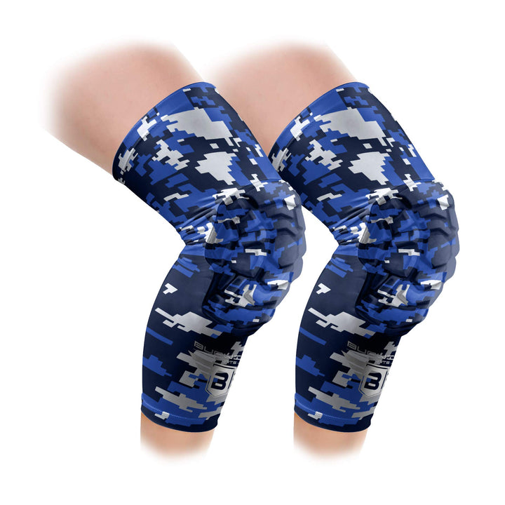 Knee Pads/Padded Compression Pro Knee Sleeves (1 Pair) Youth & Adult Sizes - Basketball Wrestling Volleyball Black White Red Blue