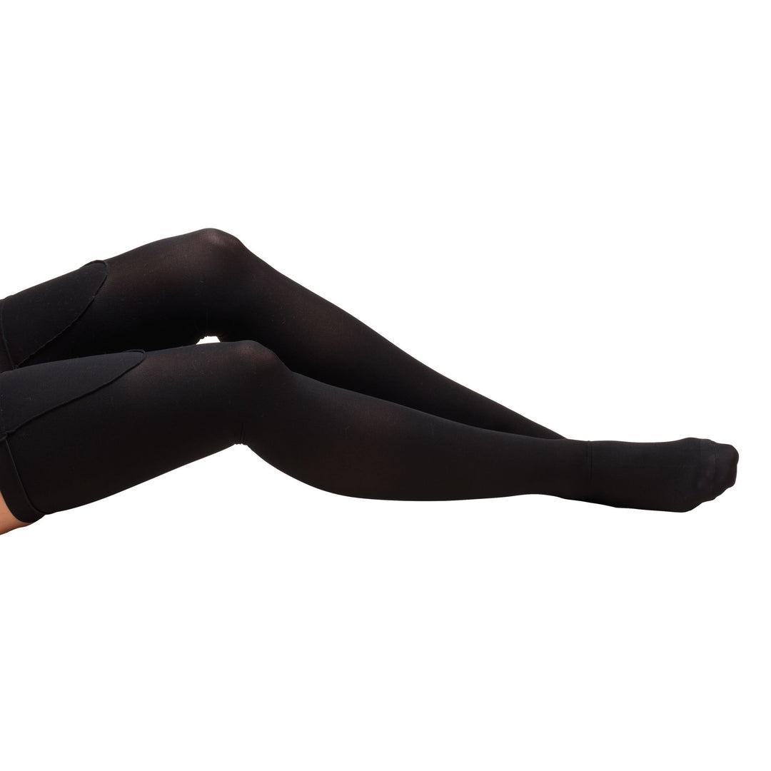 Truform Closed Toe, Thigh High 18 mmHg Anti-Embolism Stockings, Black, Large