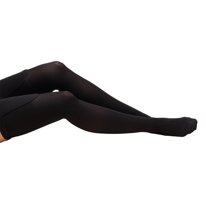 Truform Closed Toe, Thigh High 18 mmHg Anti-Embolism Stockings, Black, Large