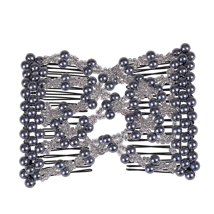 Casualfashion Hair Accessories Casualfashion Pack of 3 Awesome Ez Stretching Combs, Hand-beaded Double Combs Hair Clips for Women Girls