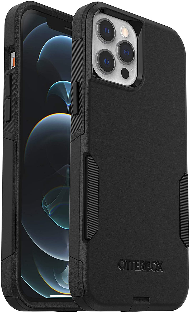 iPhone 13 Pro Max & iPhone 12 Pro Max Commuter Series Case - Black, Slim & Tough, Pocket-Friendly, with Port Protection