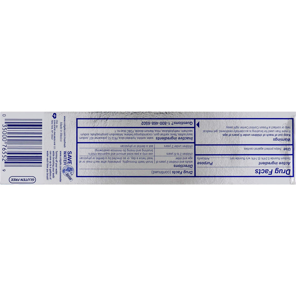 MaxClean SmartFoam with Whitening Toothpaste, Effervescent Mint 6 oz