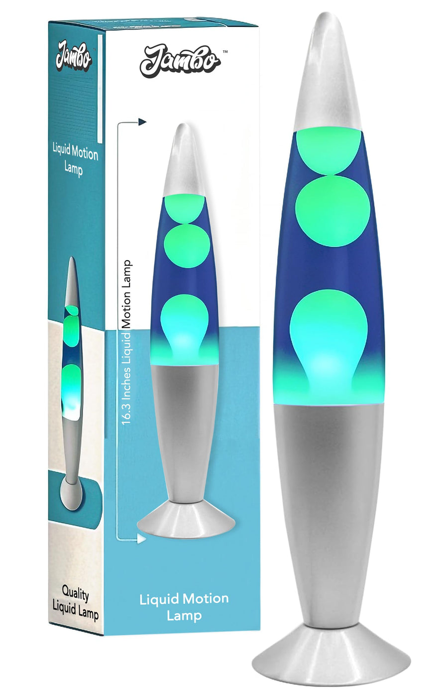 16 Beautiful Lamp- The Upgraded Motion Lamp- Blue with Yellow/Green Wax, Relaxing Liquid Lamp, Night Light Nightlight, Home Decor Living Room Office Bedroom Lamp for Adults Teens Kids, Magma