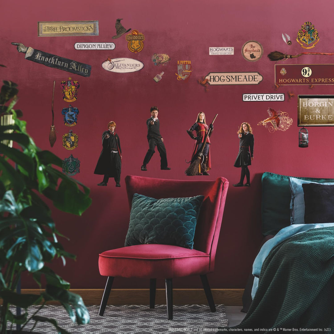 RMK1547SCS Harry Potter Peel and Stick Wall Decals 10 inch x 18 inch