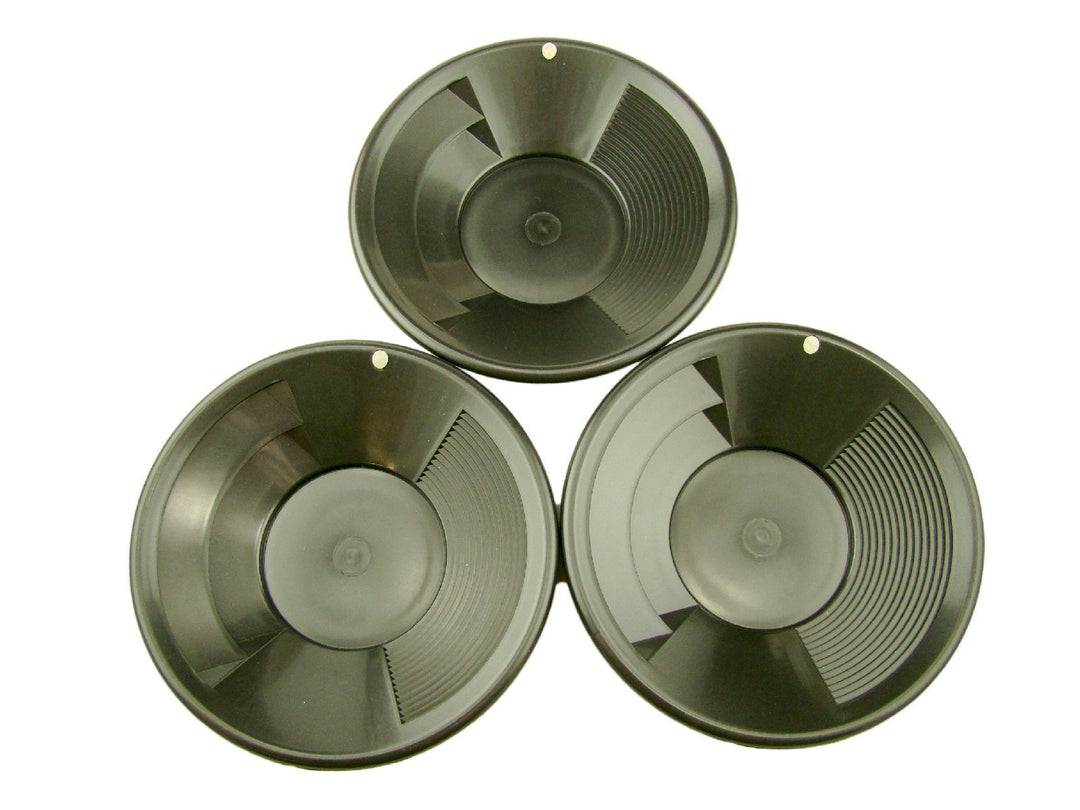 3x8 Black Mining-Prospecting Lot of 3 Pans