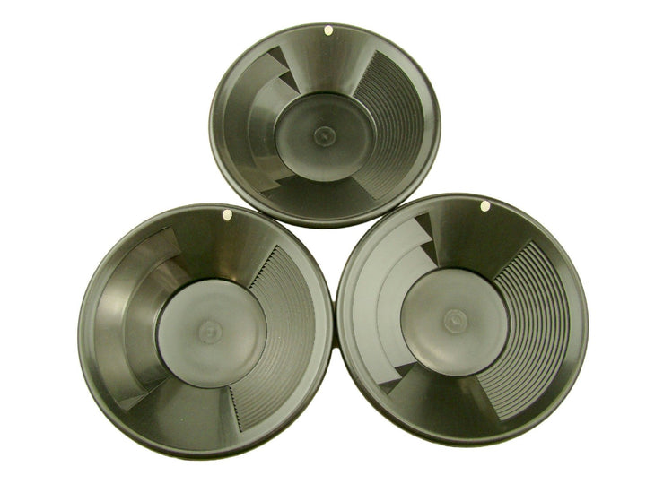 3x8 Black Mining-Prospecting Lot of 3 Pans