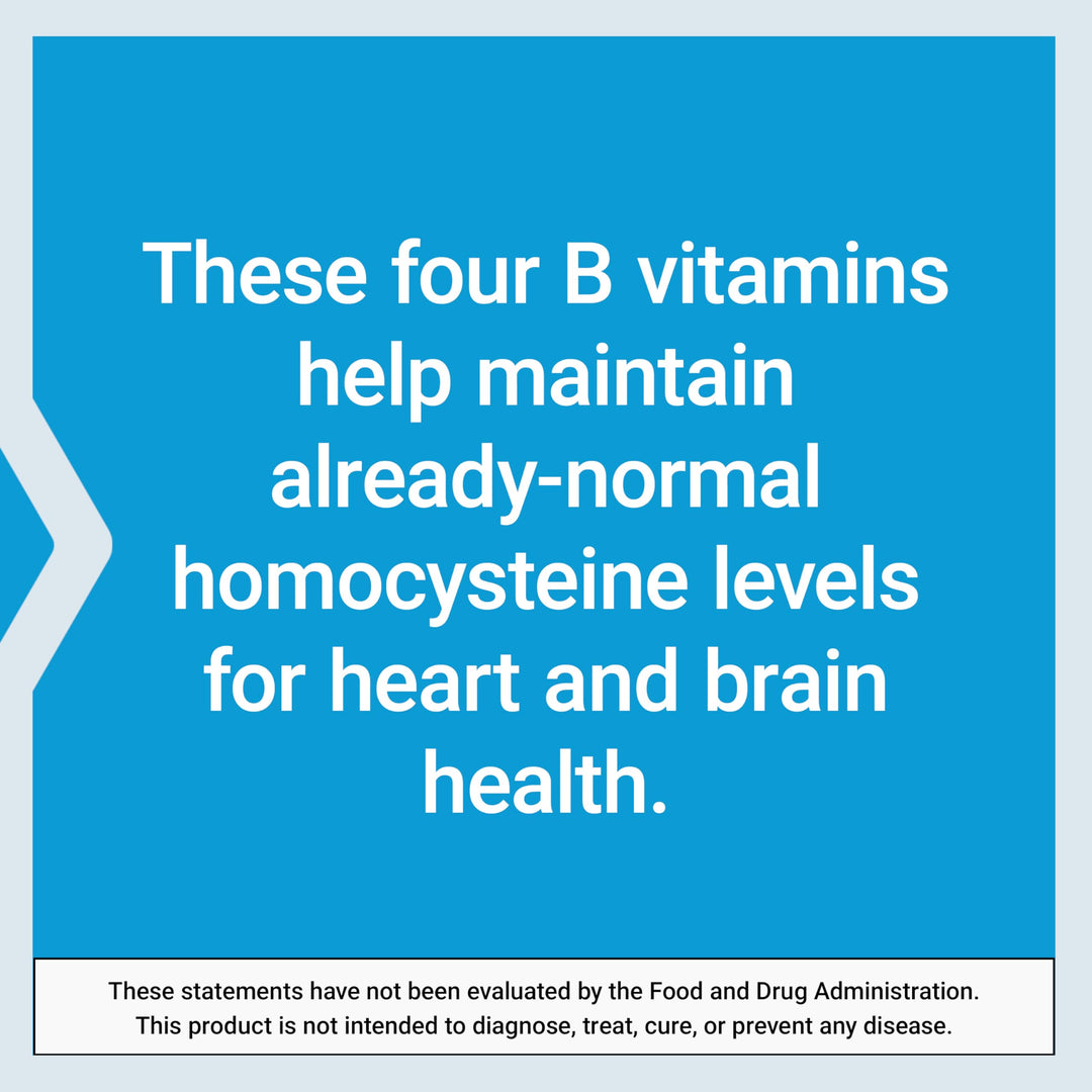 Homocysteine Resist - For Heart & Brain, Cognitive Health Support Supplement – Vitamin B2, B6 & B12 + Folate - Once-Daily, Non-GMO, Gluten-Free - 60 Vegetarian Capsules