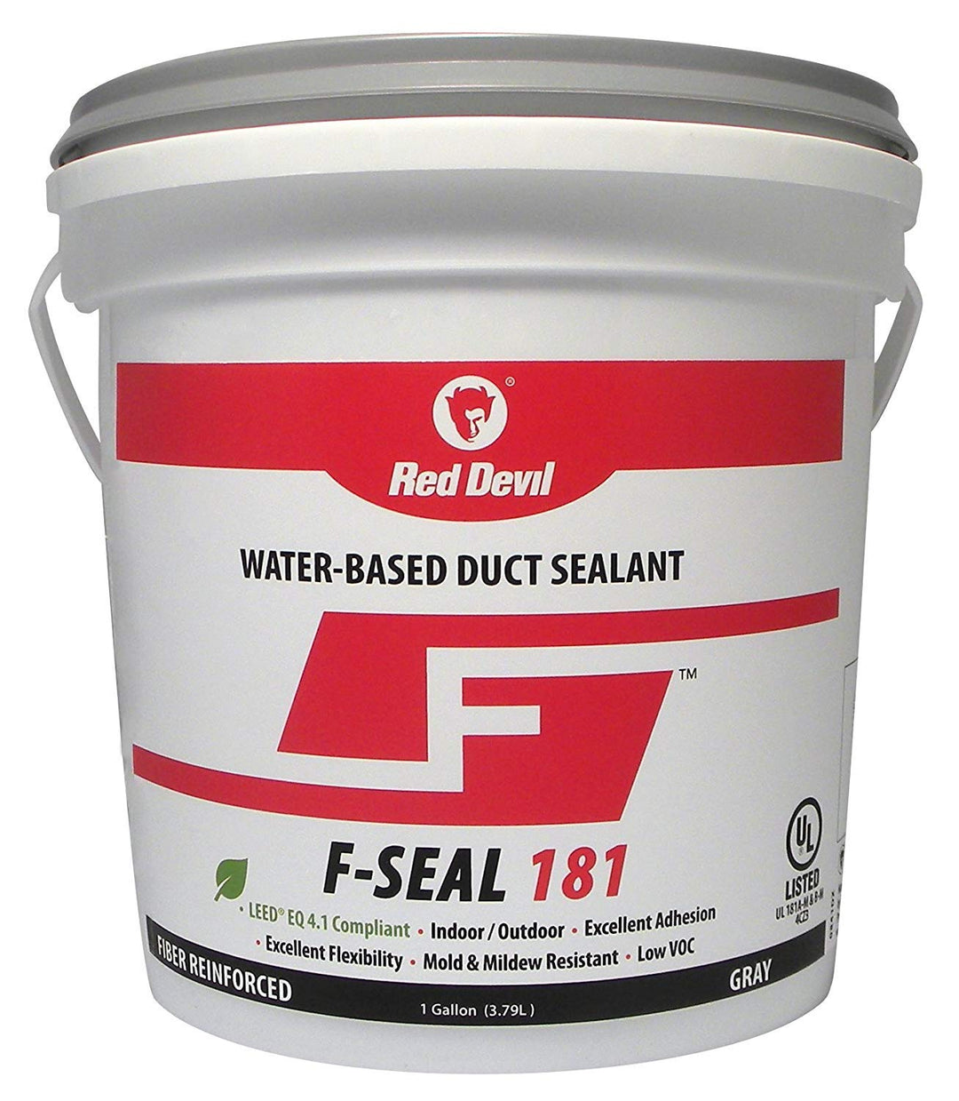 0841DX F-Seal 181 Fiber Reinforced Water Based Duct Sealant, 1 Gallon, Gray