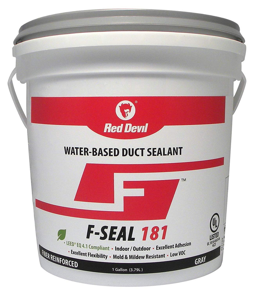 0841DX F-Seal 181 Fiber Reinforced Water Based Duct Sealant, 1 Gallon, Gray