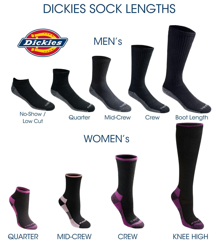 Men's Dri-Tech Moisture Control Quarter Socks, Available in M-XXL (6, 12, 18, Black (6 Pairs), Medium