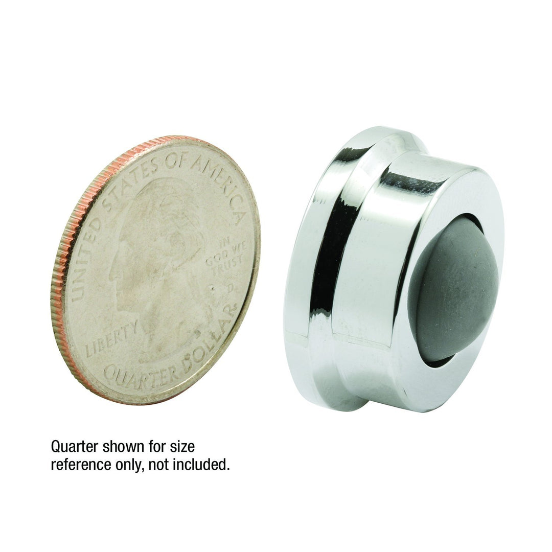 Prime-Line J 4724 Door Wall Stop, 1 In., Rubber Bumper, Polished Chrome (Single Pack)