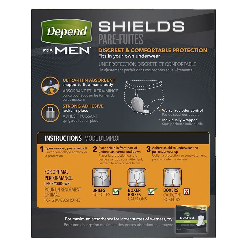 Shields for Men, Case/174, 58 Count (Pack of 3)
