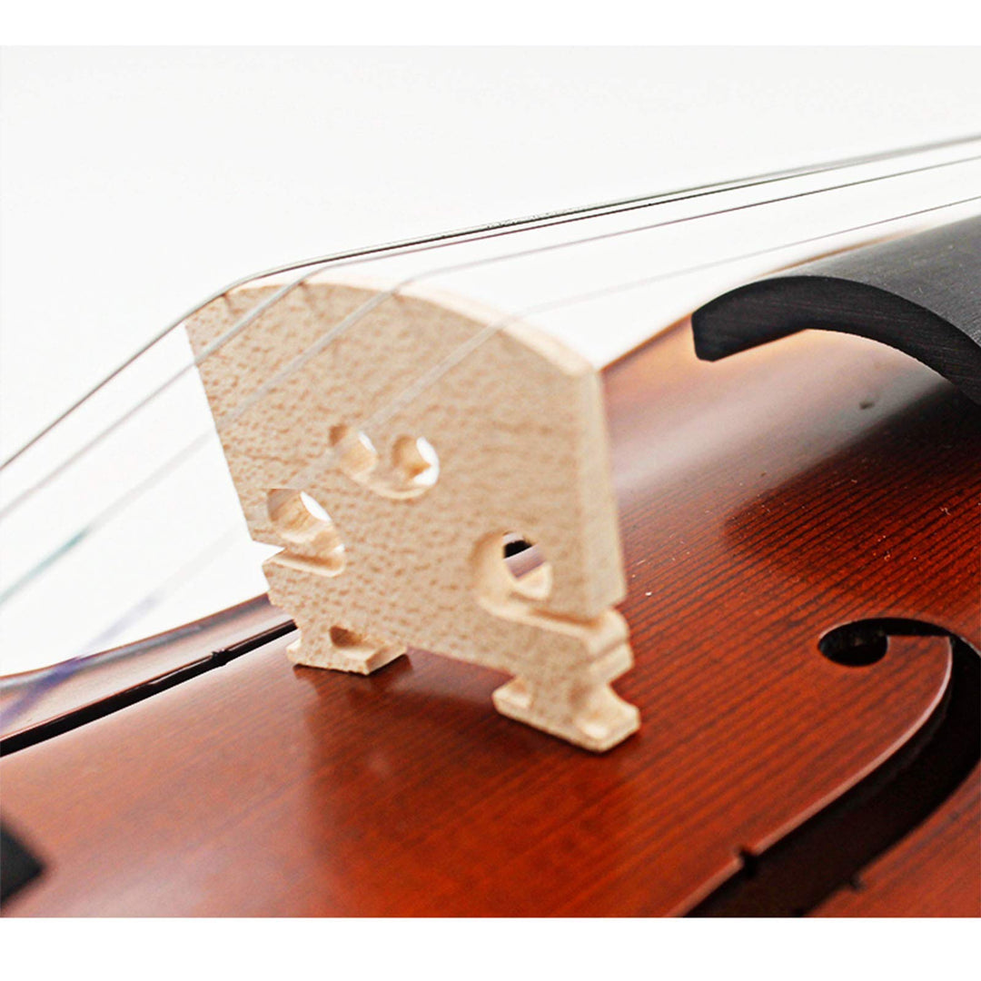 4PCS 4/4 Violin Bridge Full Size Maple wood Violin Parts, Yellow