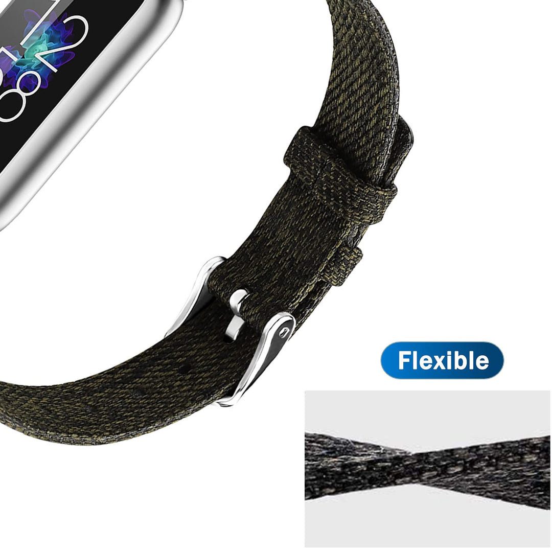 Compatible Fitbit Luxe SE& Fitbit Luxe Bands for Men Blue Small,Soft Woven Fabric Strap Wrist Band Blue Fitbit Luxe Replacement Bands for Fitbit Luxe Fitness Tracker Accessories Girls(Sky Blue)