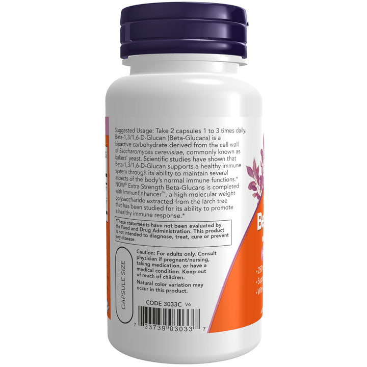 Supplements, Beta-Glucans with ImmunEnhancer™ with Larch Arabinogalactan, Extra Strength, 60 Veg Capsules
