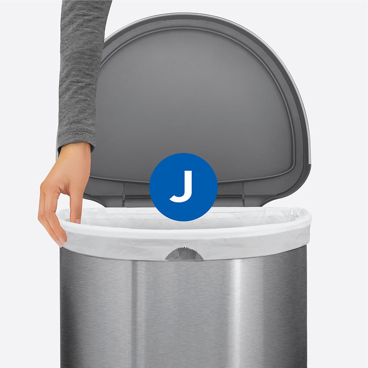 Code J 60 Count, Genuine Custom Fit Liners, Drawstring Trash Bags in Dispenser Packs, 30-45 Liter / 8-12 Gallon, White