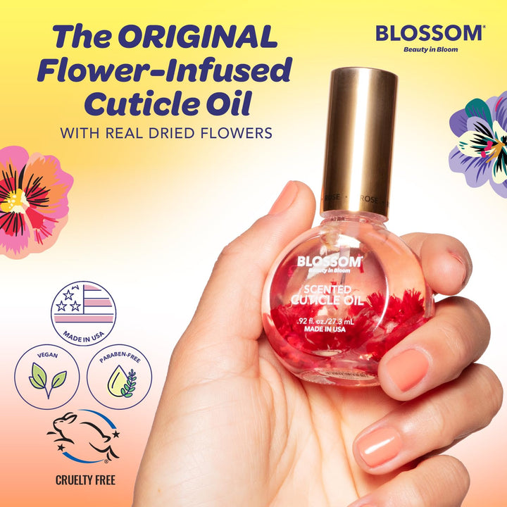 Blue Cross - Cuticle Oil with Real Flowers 0.5oz (BLCOF4 - Orange)