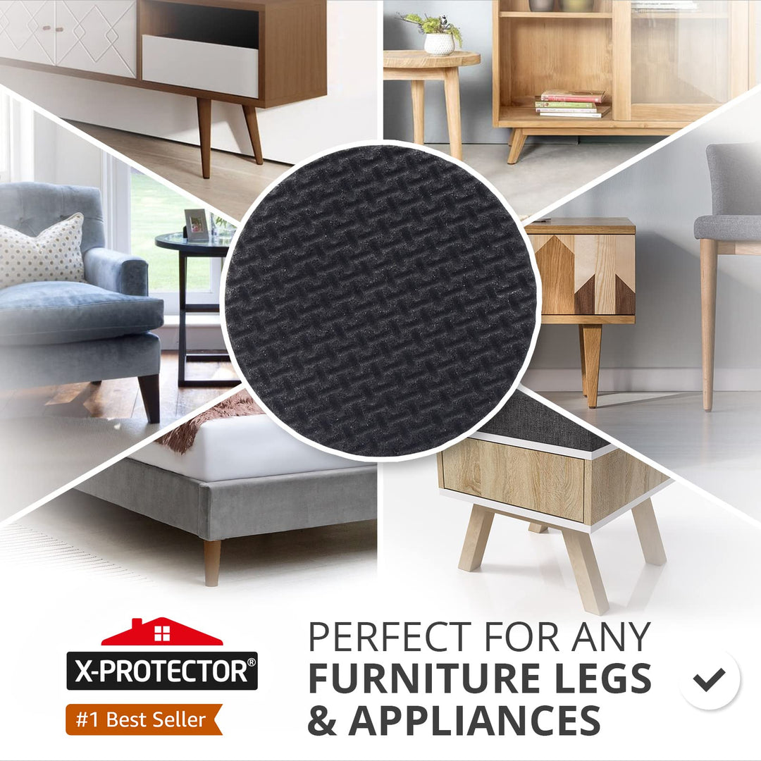 Non Slip Furniture Pads 36 pcs 1 - Premium Furniture Grippers - Self-Adhesive Rubber Feet Furniture Feet - Ideal Non Skid Furniture Pad Floor Protectors - Keep Furniture in Place!