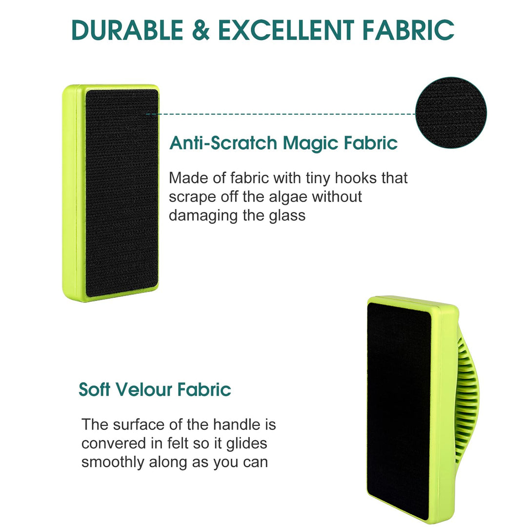 Magnetic Aquarium Fish Tank Cleaner, Fish Tank Glass Cleaner, Floating Clean Brush with Handle Design (XL)