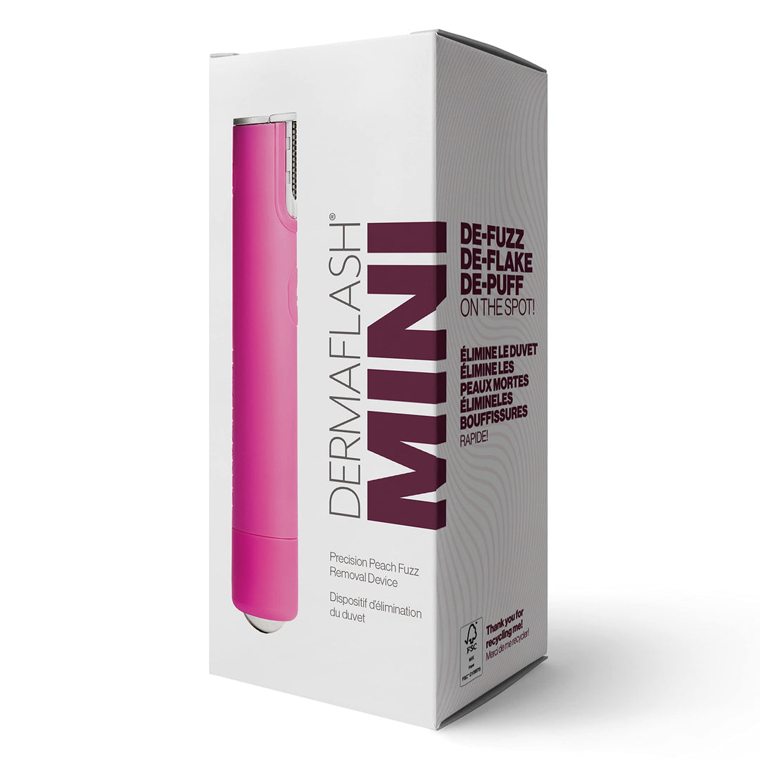 Mini Dermaplaning Tool for Precision Peach Fuzz Removal, Hot Pink