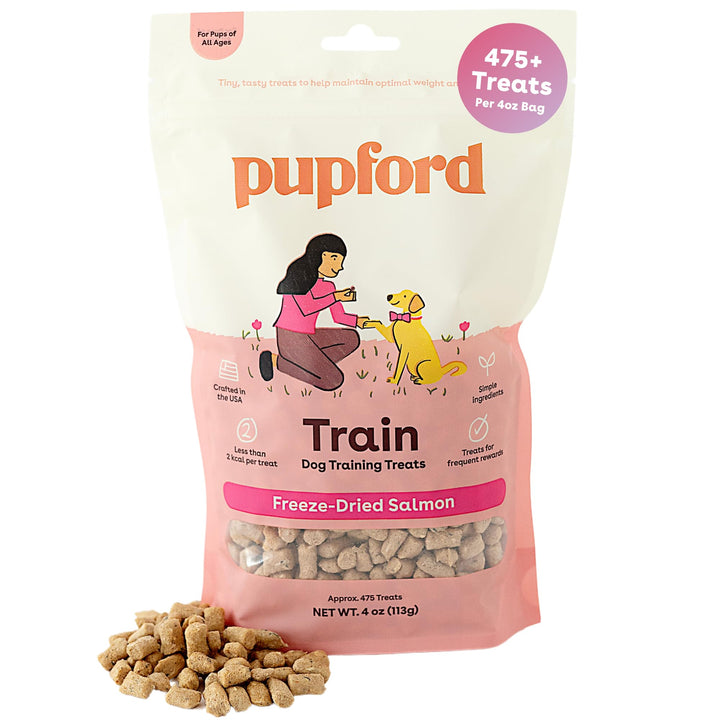 Freeze Dried Training Treats for Dogs & Puppies, 475+ Two Ingredient Bites (Salmon, 4 oz)