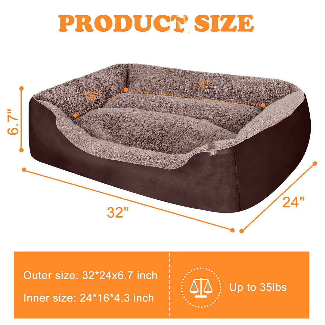 Dog Beds for Large Dogs, Rectangle Washable Comfortable and Breathable Pet Sofa Warming Orthopedic Dog Bed for Large Medium Dogs