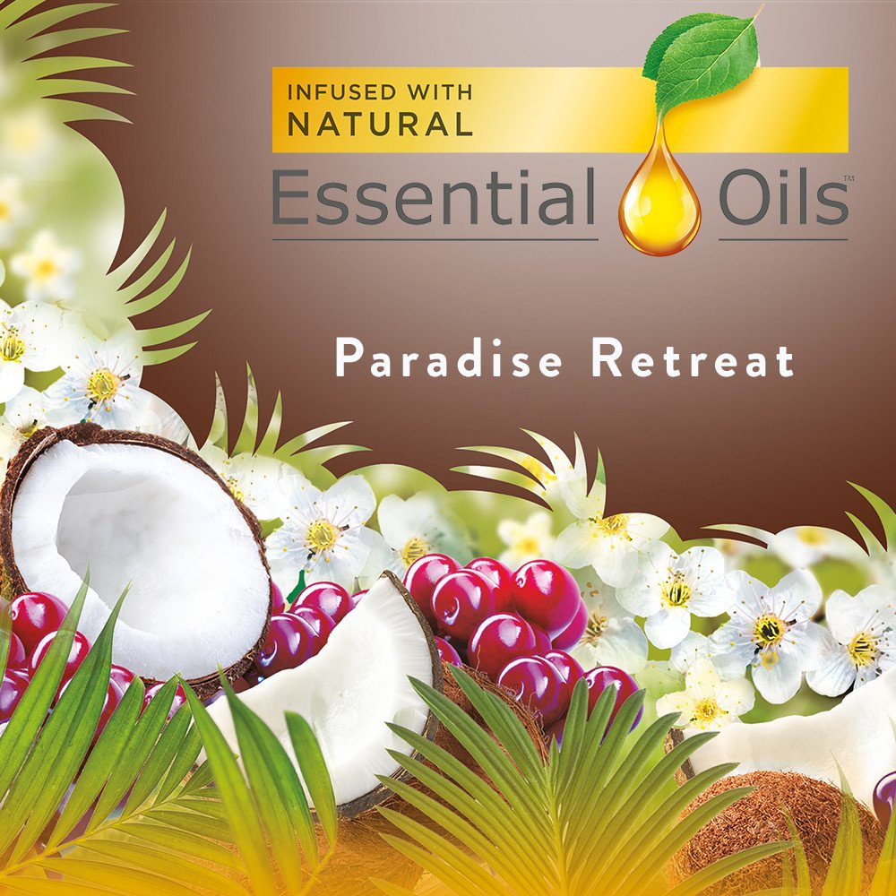 plug in Scented Oil 3 Refills, Paradise Retreat, (3x0.67oz), Essential Oils, Air Freshener