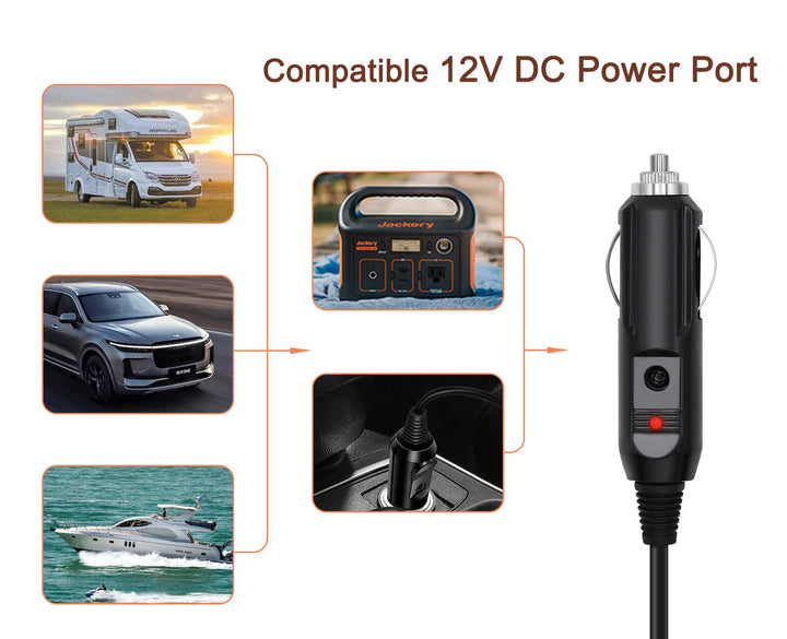 12V Car Charger for Inogen One G3 G4 G5, DC Power Adapter Replace Inogen BA-306 BA-301, 12 Volt Inogen One Accessories Cigarette Lighter Power Supply with Additional Fuses*2-8.3ft