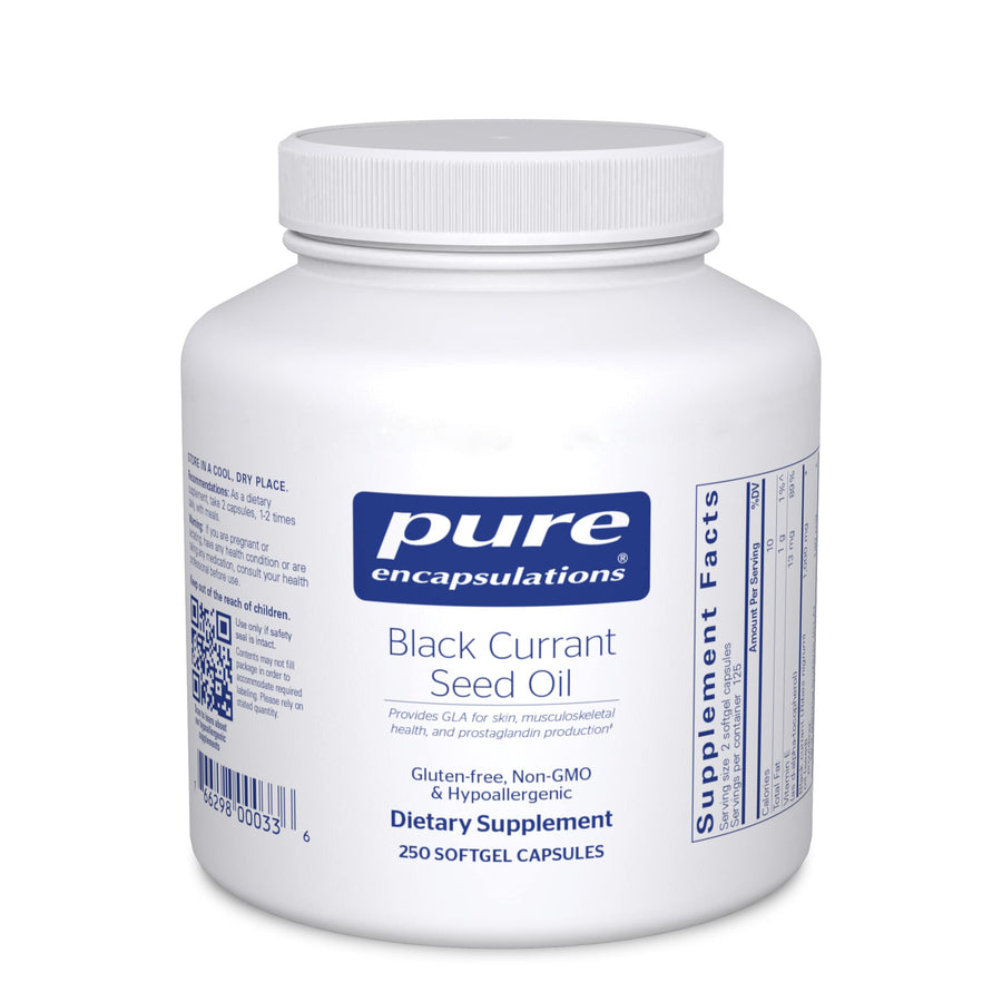 Black Currant Seed Oil | Hypoallergenic Dietary Supplement | 250 Softgel Capsules