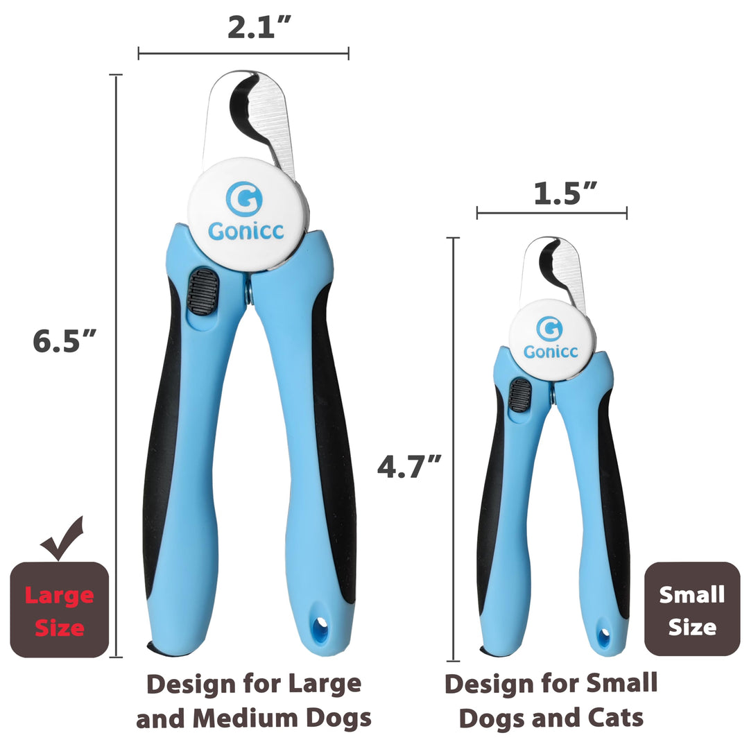 Dog & Cat Pets Nail Clippers and Trimmers - with Safety Guard to Avoid Overcutting, Free Nail File, Razor Sharp Blade - Professional Grooming Tool for Pets